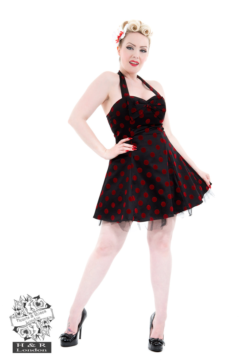 Red Black Polka Dot Dress